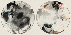 水墨荷花装饰画