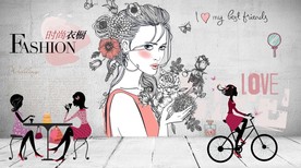 商场工装背景墙