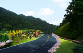 道路绿化景观设计效果图