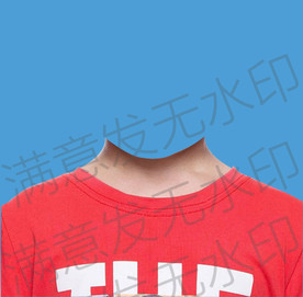 小男孩短袖证件照衣服模板