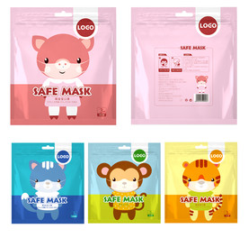 卡通儿童口罩包装
