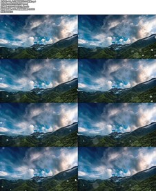 大山飘动的云LED背景
