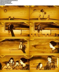 感恩教师节沙画长大后我就成了你