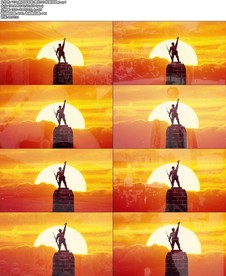 新四军军歌-舞台LED背景视频