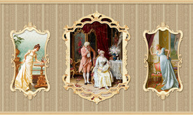 欧式奢华宫廷浮雕花纹护墙板壁画