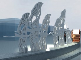 城市湿地景墙雕塑