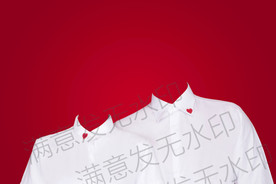 证件照白衬衫正装模板