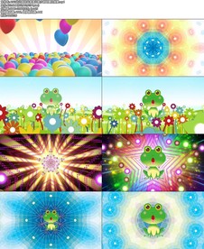 幼儿园毕业表演儿歌小跳蛙舞台背