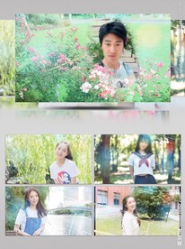 玻璃质感AE相册模板