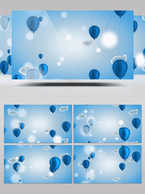 浪漫气球星空视频素材