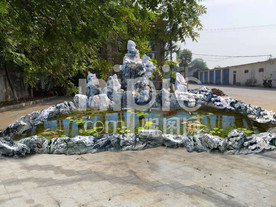 庭院太湖石假山效果图