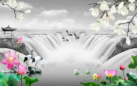 高级山水画精美画 TIF分层