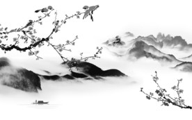 新品 山水画精美画 TIF分层