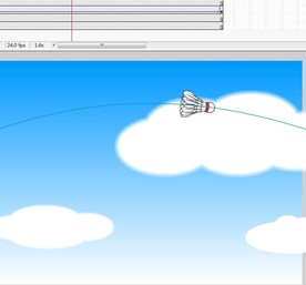 羽毛球在天上的飘动方向3秒