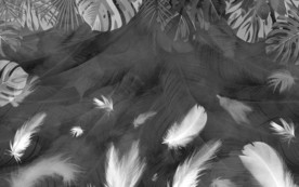 羽毛北欧新装饰画 tif分层