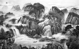 高清 高档新山水画 tif分层