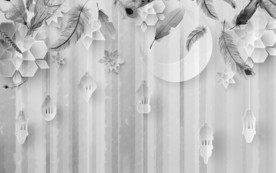 高端 欧式北欧墙画 tif分层