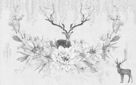 灰色麋鹿奢华画 tif分层