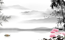 江南意境中式画 TIF分层