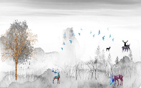 高清 北欧新背景画 TIF分层