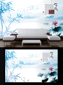 山水情电视背景墙