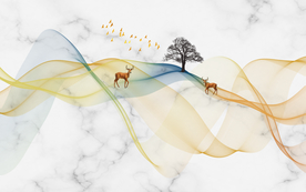 现代简约轻奢线条爵士白大理石纹