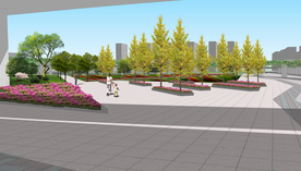 园林景观局部效果图