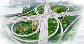 高架立交桥景观效果图