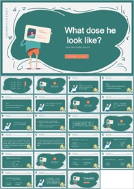 彩色卡通教育英语培训少儿英语