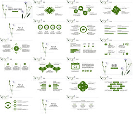 清新月度总结汇报PPT