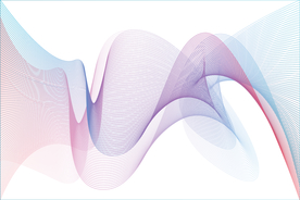 矢量图渐变彩色线条波纹背景图