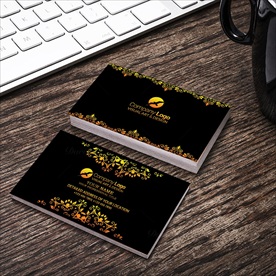 金色黑色款通用商务名片设计模板