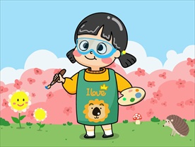 可爱儿童AI插画