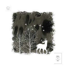 创意驯鹿挂画