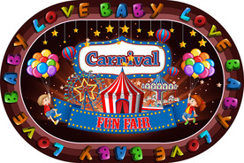 早教中心大型可爱卡通地毯