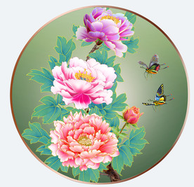 原创高清手绘牡丹花装饰画