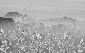 现代灰色山水新画 tif分层