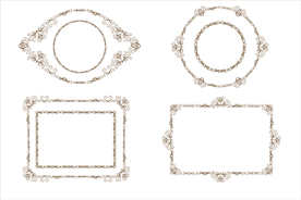 矢量图各种图案的边框相框
