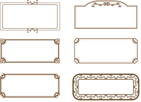 矢量图各种图案的边框相框