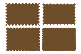 矢量图咖啡色底纹的各种边框