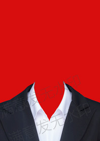 证件照V领衣服模板