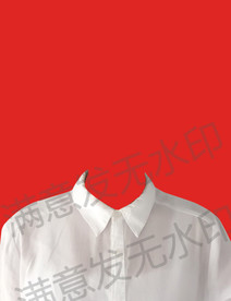 白衬衫正装女生证件照模板