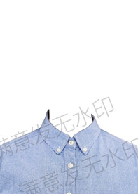 证件照蓝色衬衫模板