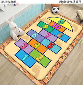 可爱卡通儿童房地毯地垫