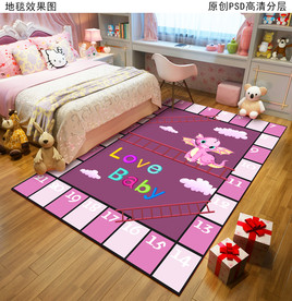 可爱卡通儿童房地毯地垫