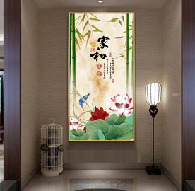 大理石荷花玄关