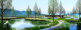 景观效果图湿地效果图公园效果图
