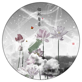 新中式荷花装饰画