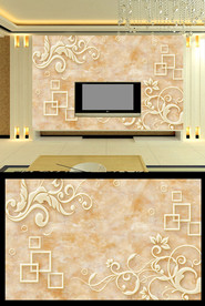 艺术纹理电视背景墙