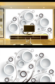 现代简约客厅背景墙